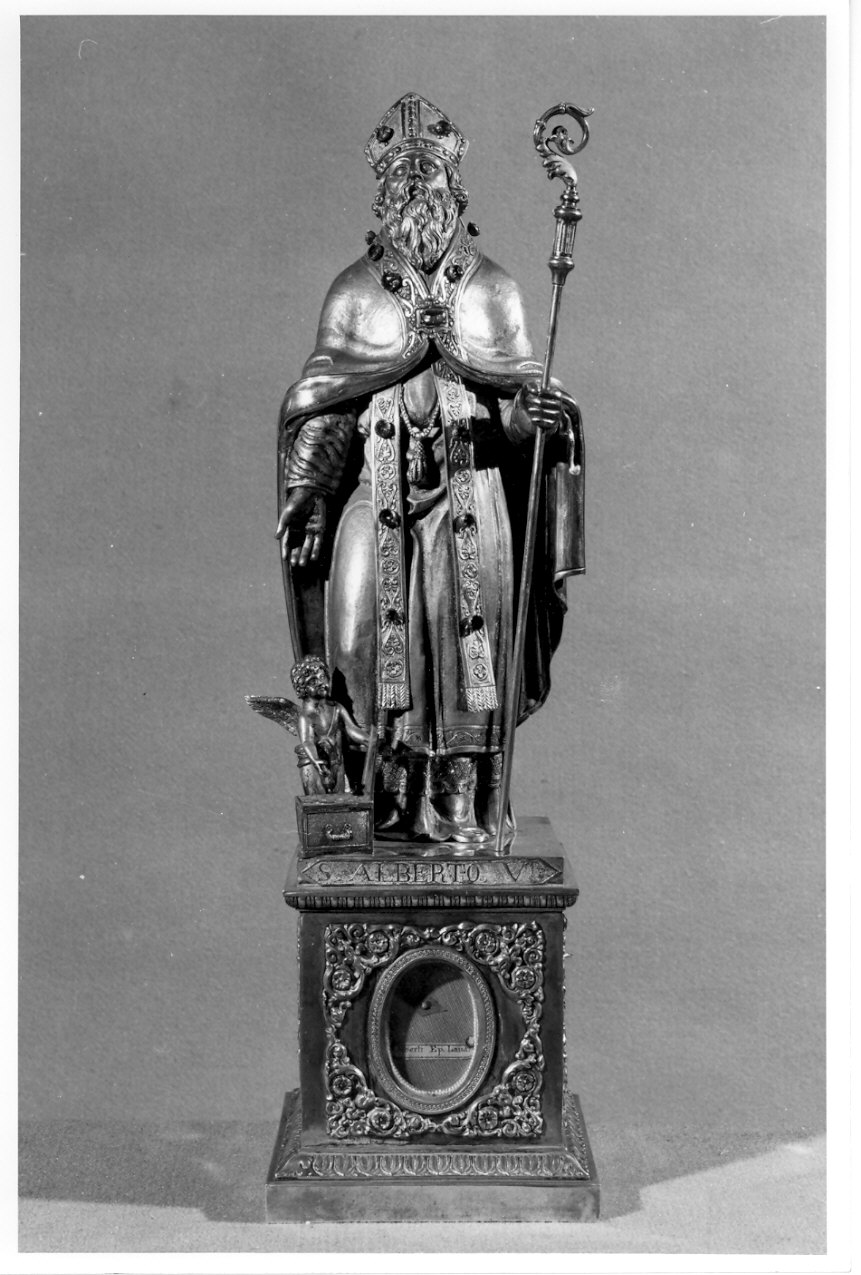 Sant'Alberto (reliquiario - a statua, opera isolata) - bottega lombarda (sec. XIX)