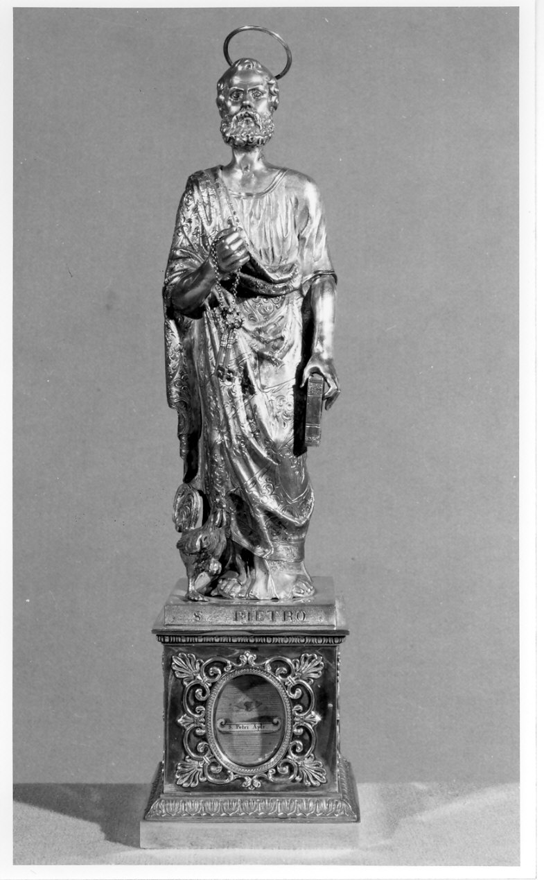 San Pietro (reliquiario - a statua, opera isolata) - bottega lombarda (sec. XIX)