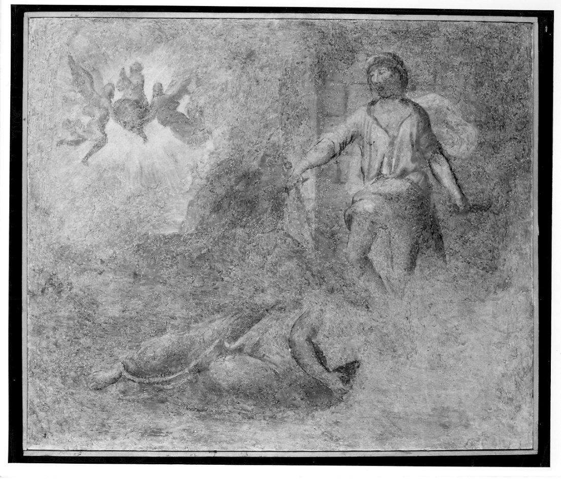 decapitazione e assunzione di Sant'Agata (dipinto, opera isolata) - ambito lombardo (fine sec. XVI)