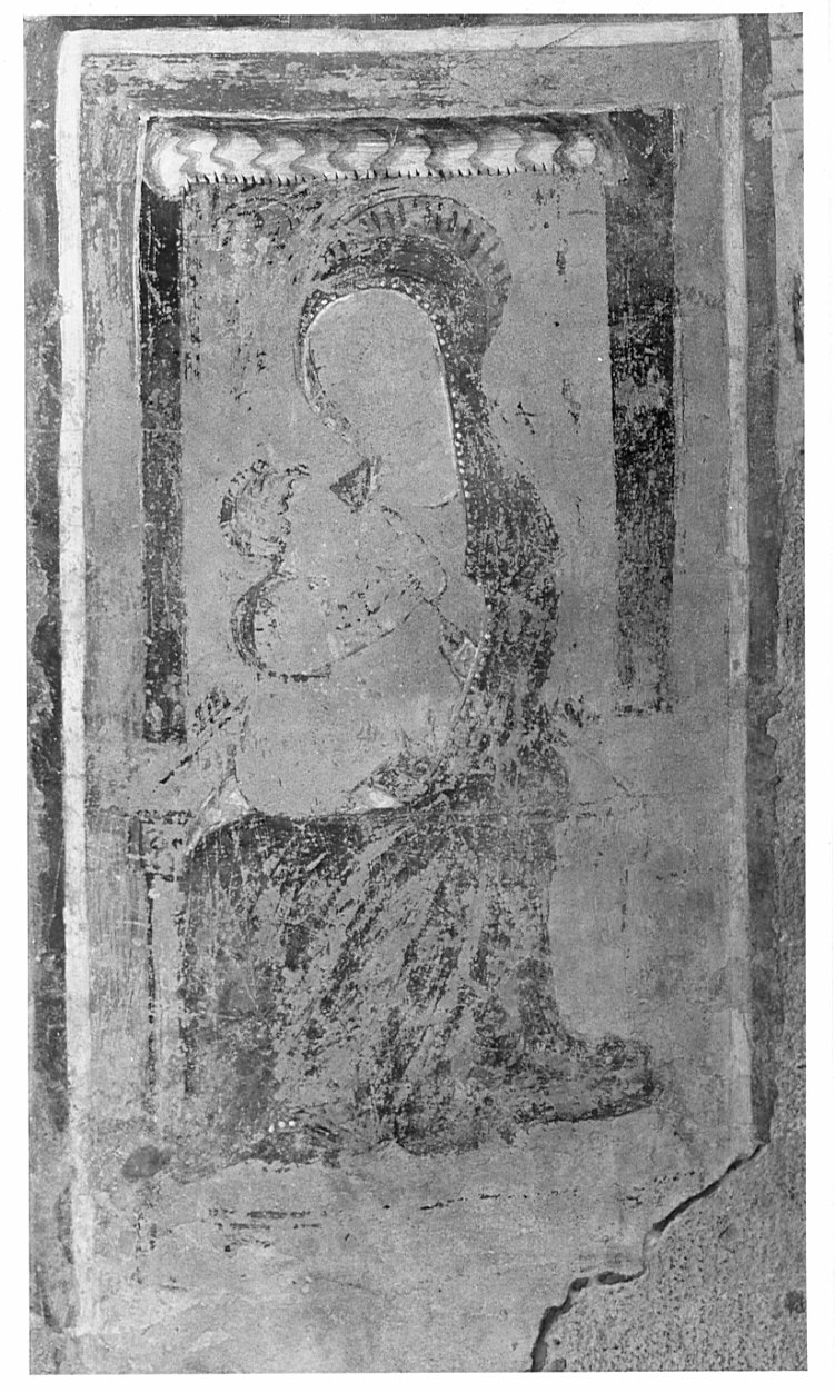 Madonna con Bambino (dipinto, frammento) - ambito lombardo (sec. XV)