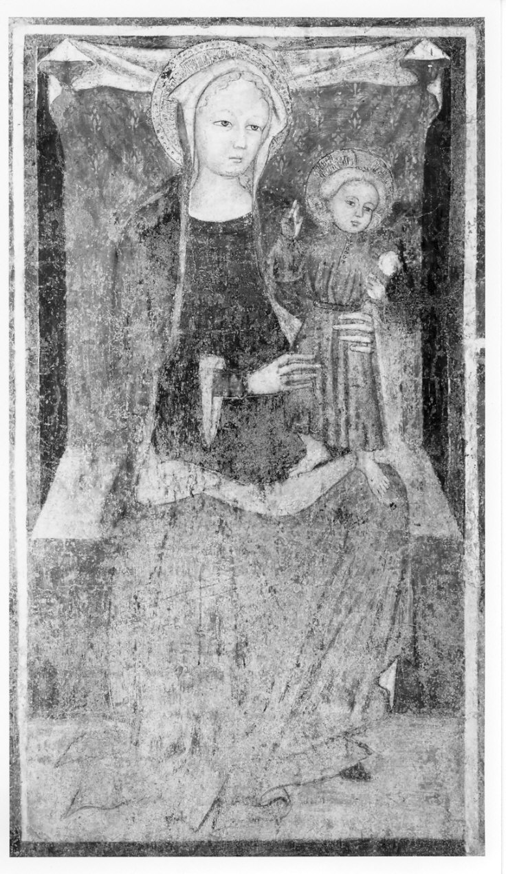 Madonna in trono con Bambino (dipinto, opera isolata) - ambito lombardo (fine/inizio secc. XIV/ XV)
