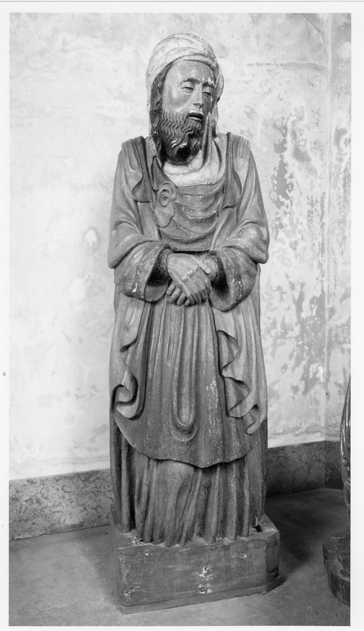 San Giuseppe d'Arimatea (statua, elemento d'insieme) - bottega lombarda (seconda metà sec. XV)