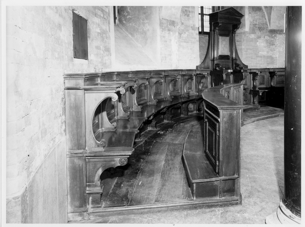 stalli del coro, insieme - bottega lombarda (sec. XVII)