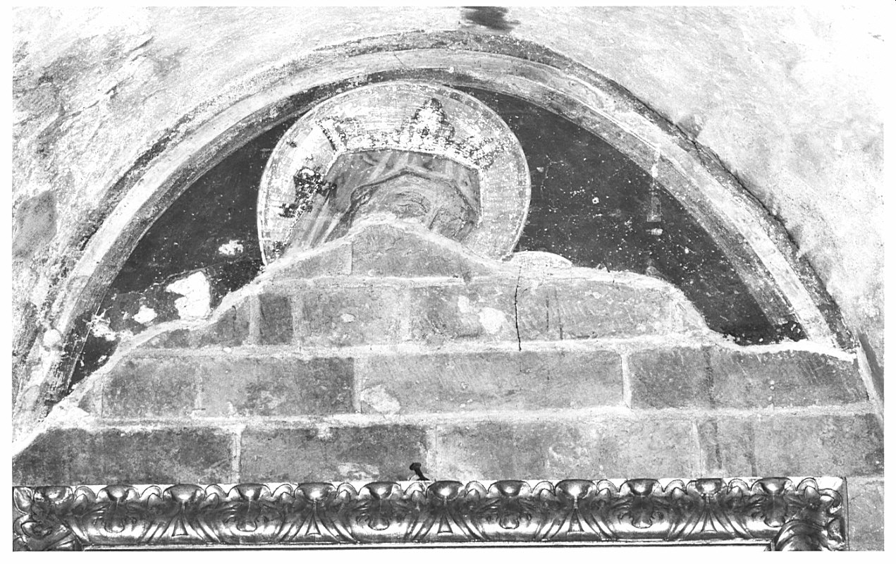 Madonna (dipinto, frammento) - ambito lombardo (sec. XIV)