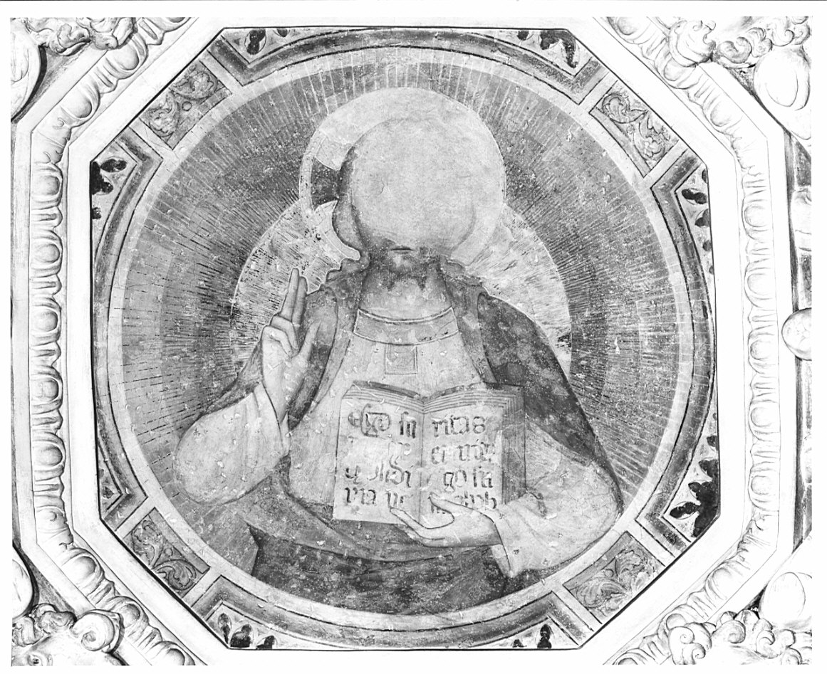 Cristo Pantocratore/ Dottori della Chiesa (dipinto, ciclo) - ambito lombardo (seconda metà sec. XIV)