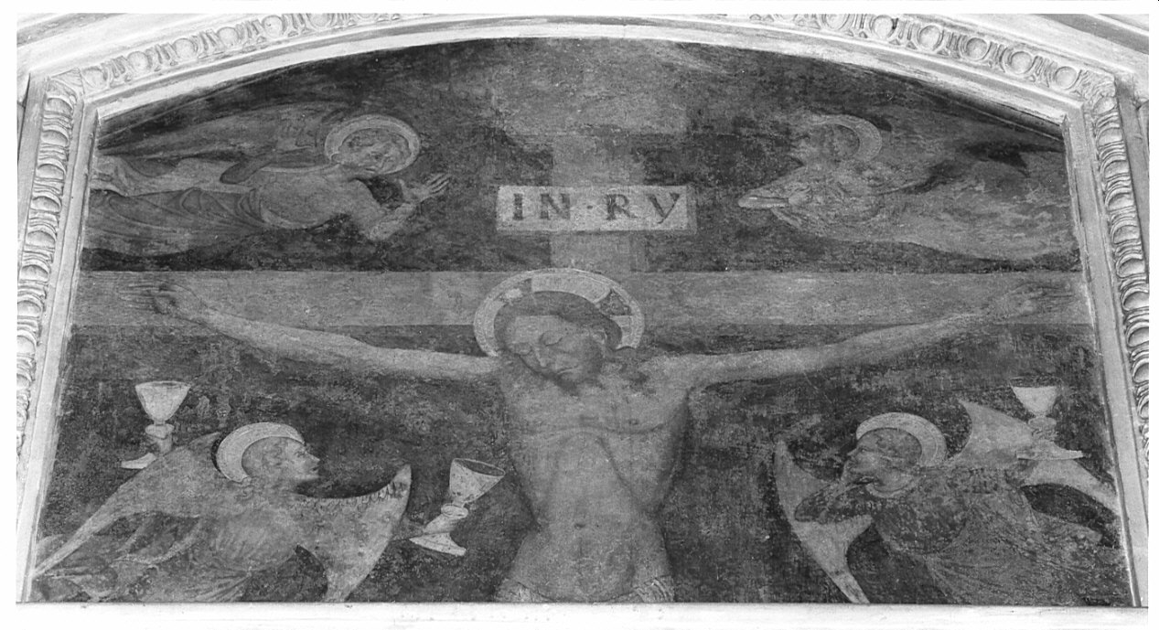 crocifissione di Cristo (dipinto, frammento) - ambito lombardo (seconda metà sec. XIV)