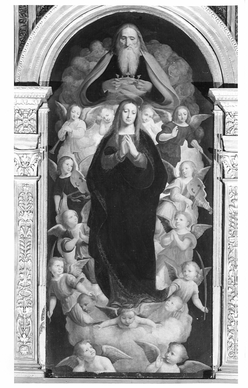 assunzione della Madonna (scomparto di polittico, elemento d'insieme) di Piazza Albertino (attribuito) (sec. XVI)