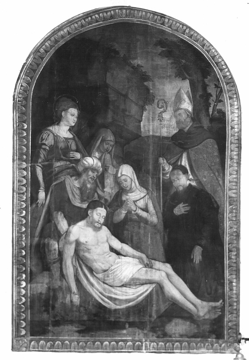 deposizione di Cristo nel sepolcro (dipinto, opera isolata) - ambito lombardo (metà sec. XVI)