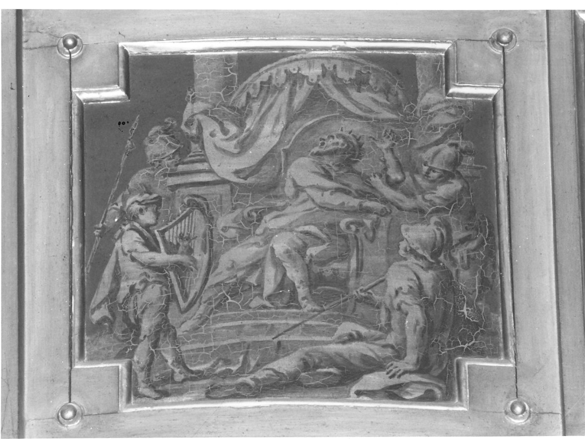 David suona la cetra davanti a Saul (dipinto, elemento d'insieme) di Ferrari Federico (seconda metà sec. XVIII)