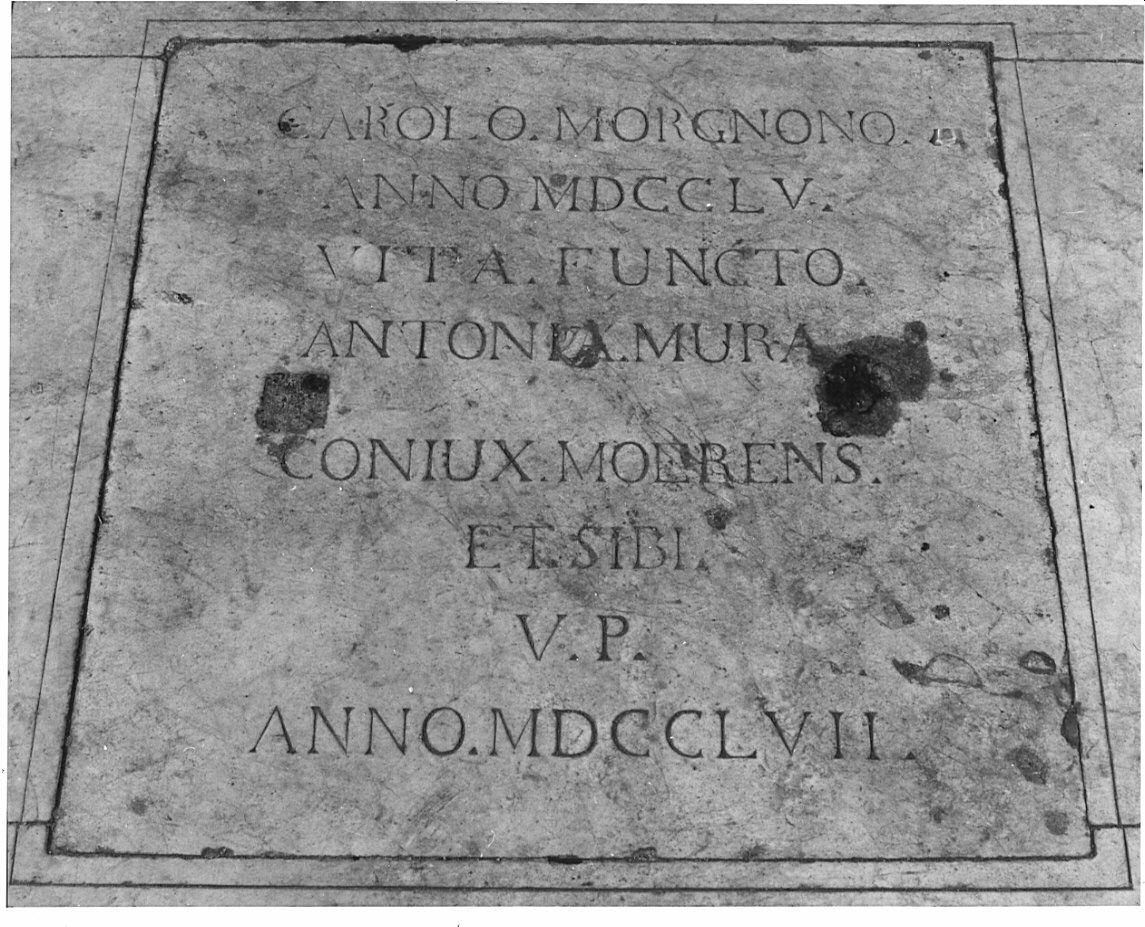 lapide tombale, opera isolata - bottega italiana (sec. XVIII)