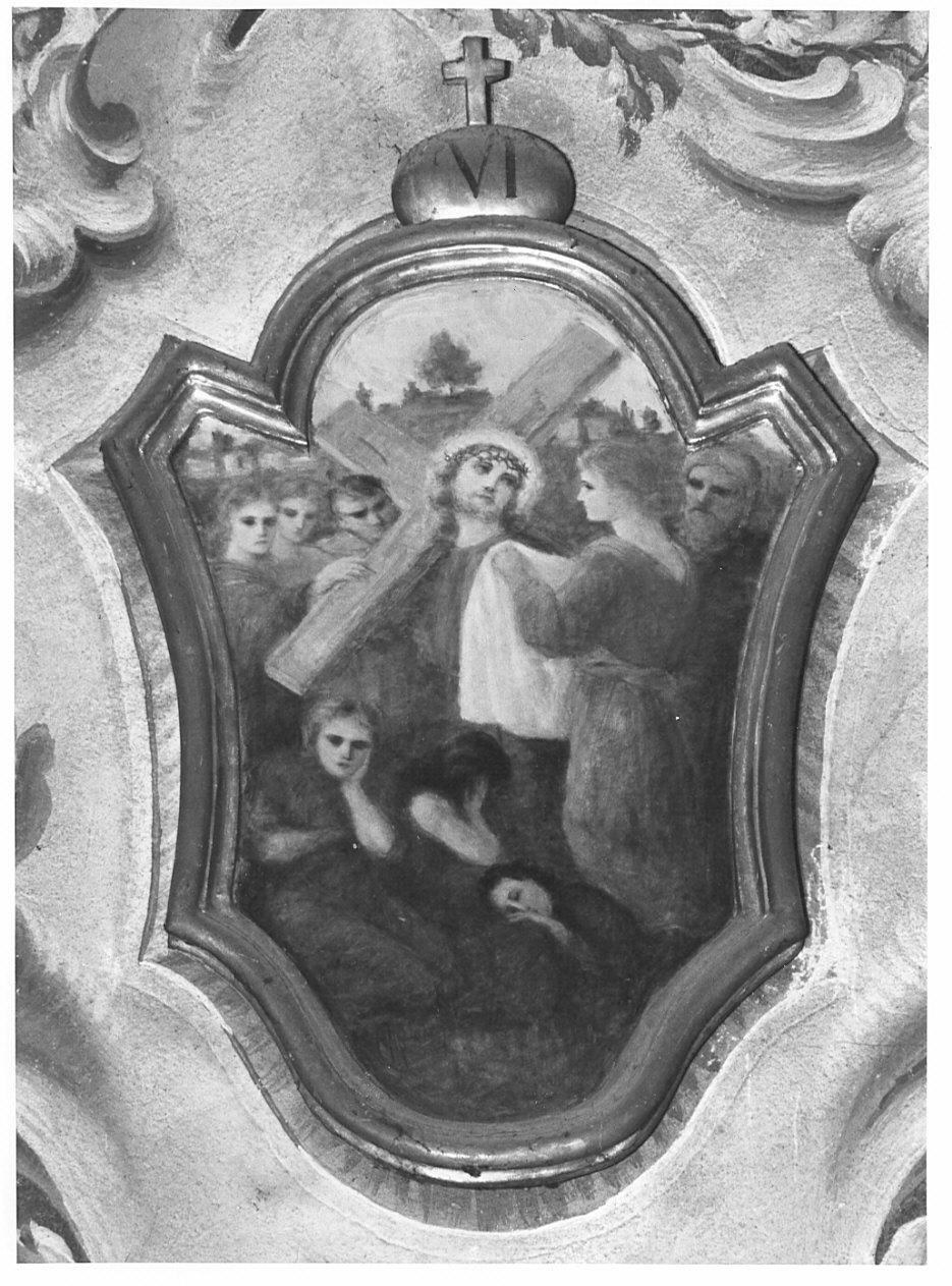 stazione VI: Gesù asciugato dalla Veronica (dipinto, elemento d'insieme) - ambito italiano (prima metà sec. XX)