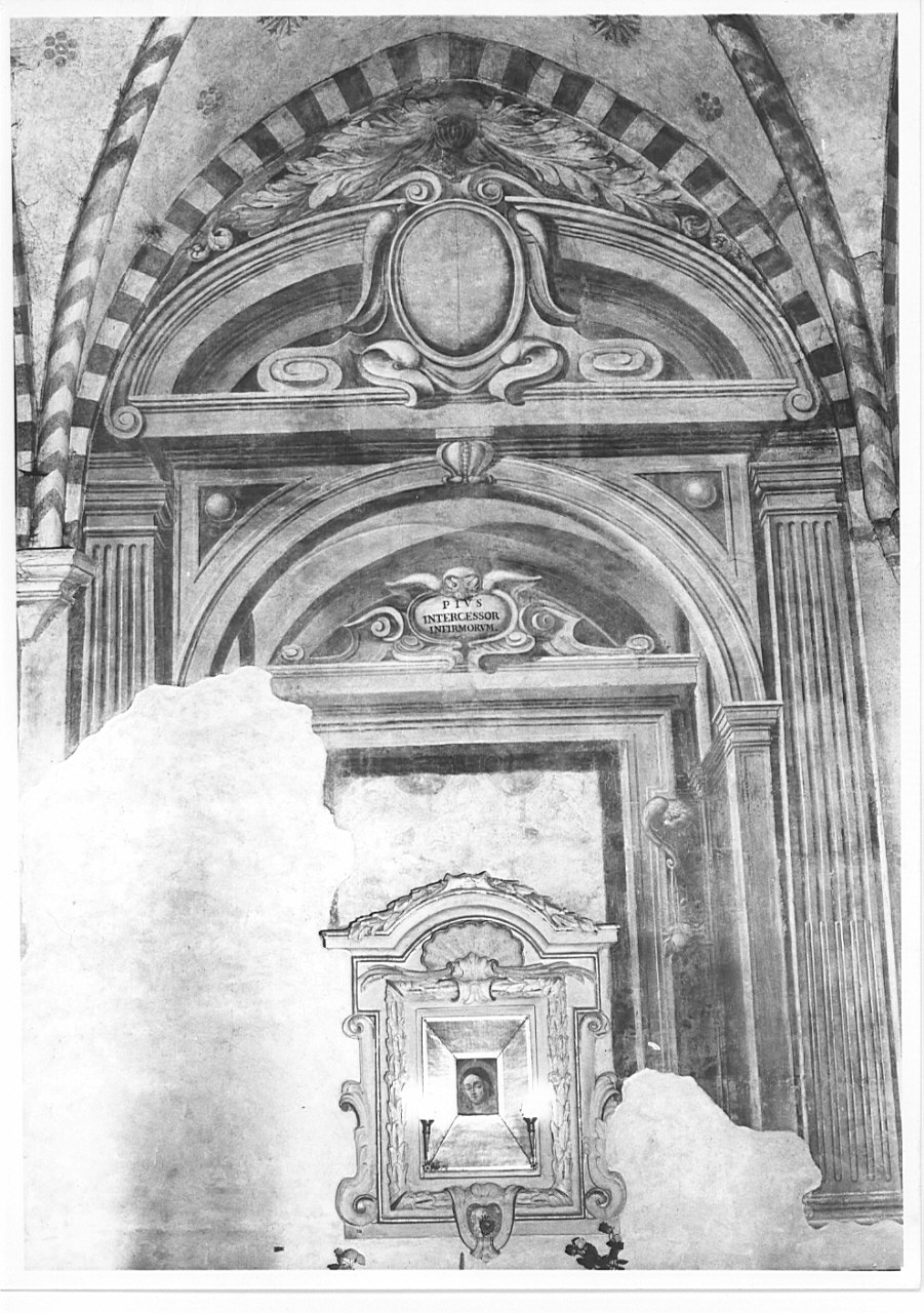 motivi decorativi architettonici (decorazione pittorica, opera isolata) - ambito lombardo (fine/inizio secc. XVI/ XVII)