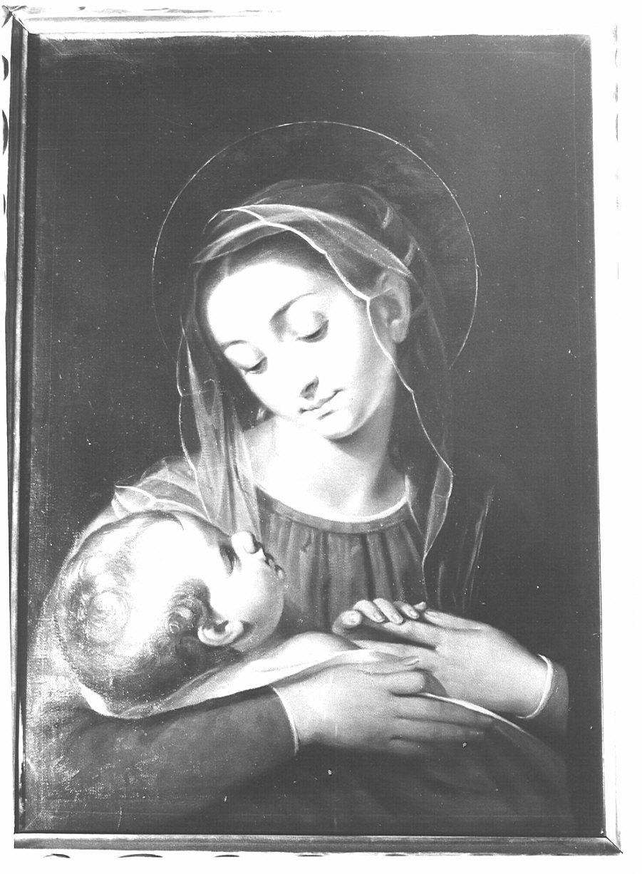 Madonna con Bambino (dipinto, opera isolata) di Conca Maria (sec. XX)