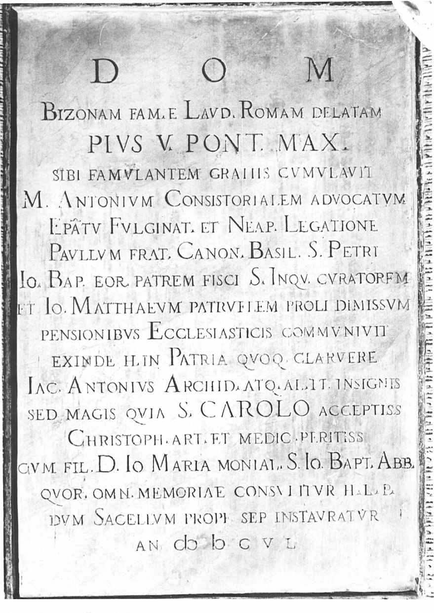 lapide commemorativa, opera isolata - bottega lombarda (sec. XVII)