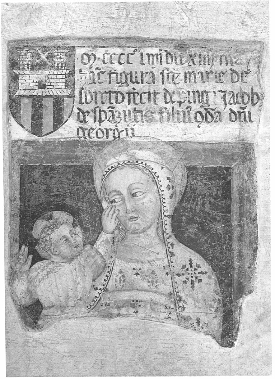 Madonna con Bambino (dipinto, frammento) - ambito lombardo (sec. XV)