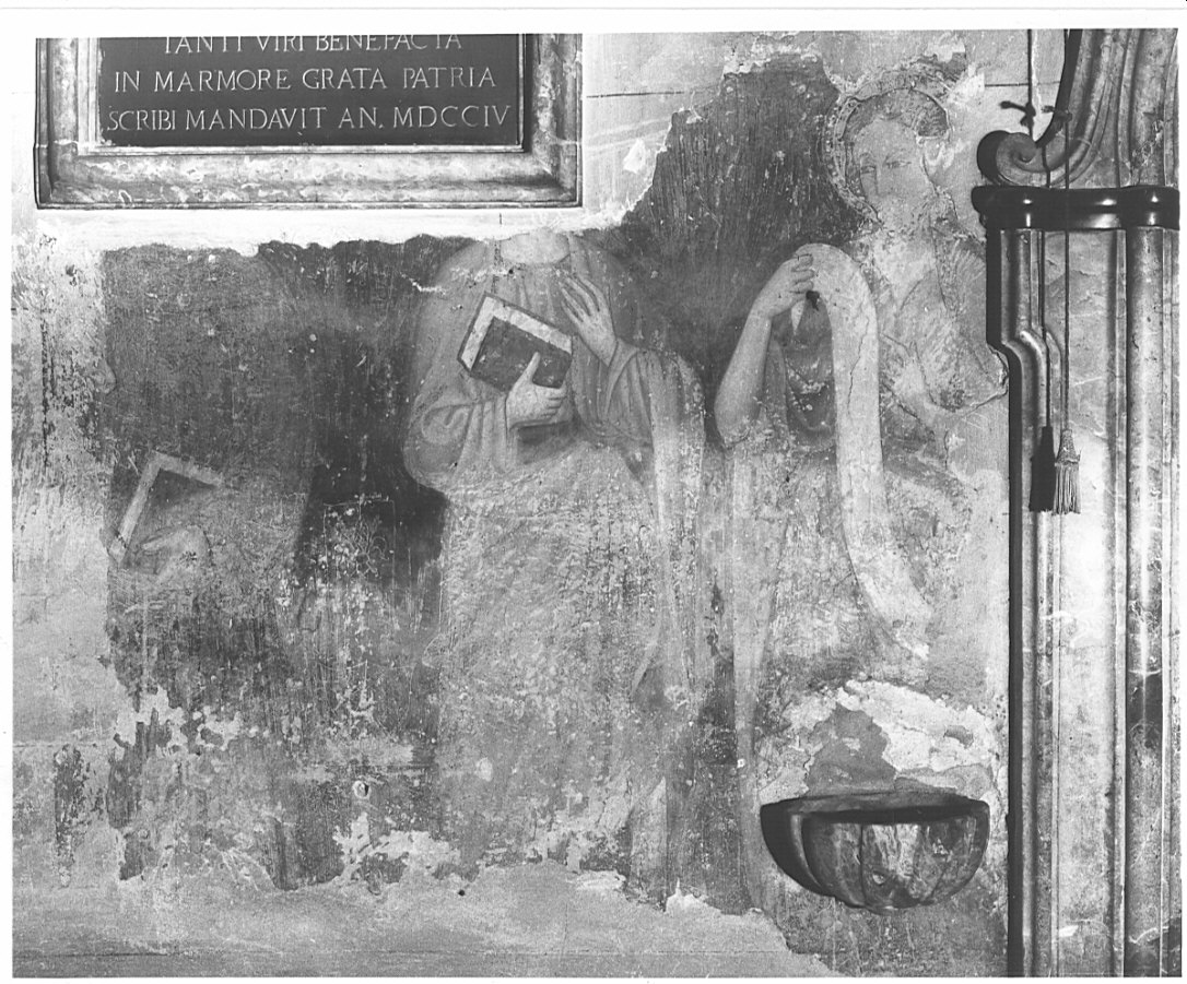 santi (dipinto, frammento) - ambito italiano (fine sec. XIV)