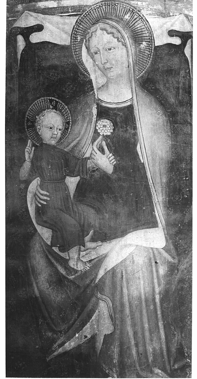Madonna in trono con Bambino (dipinto, opera isolata) - ambito italiano (inizio sec. XV)
