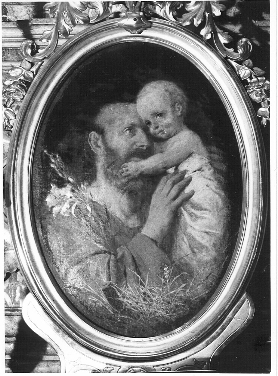 San Giuseppe e Gesù Bambino (dipinto, opera isolata) di Magistretti Emilio (seconda metà sec. XIX)