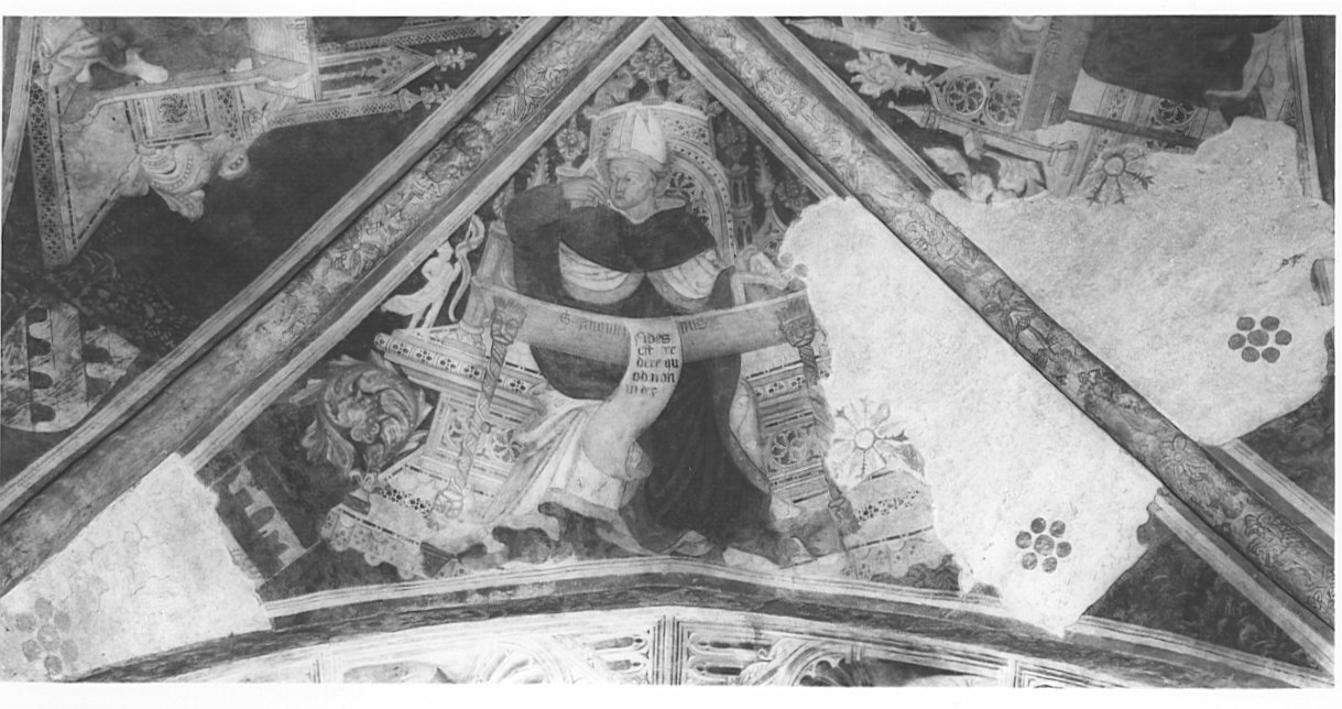 Dottori della chiesa (decorazione pittorica, opera isolata) - ambito italiano (inizio sec. XV)