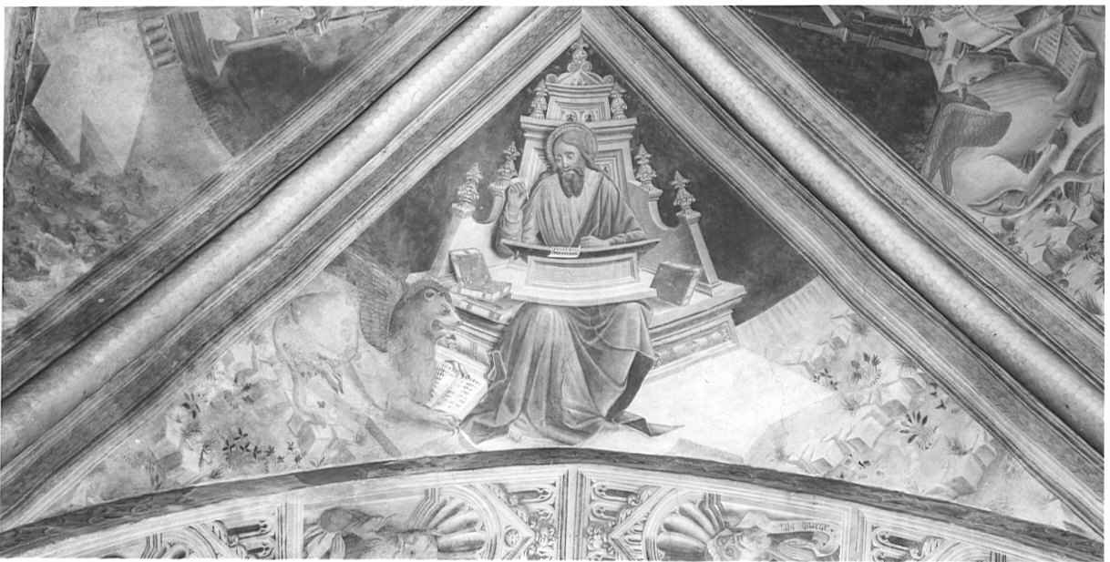 San Marco Evangelista (dipinto, elemento d'insieme) - ambito italiano (sec. XV)