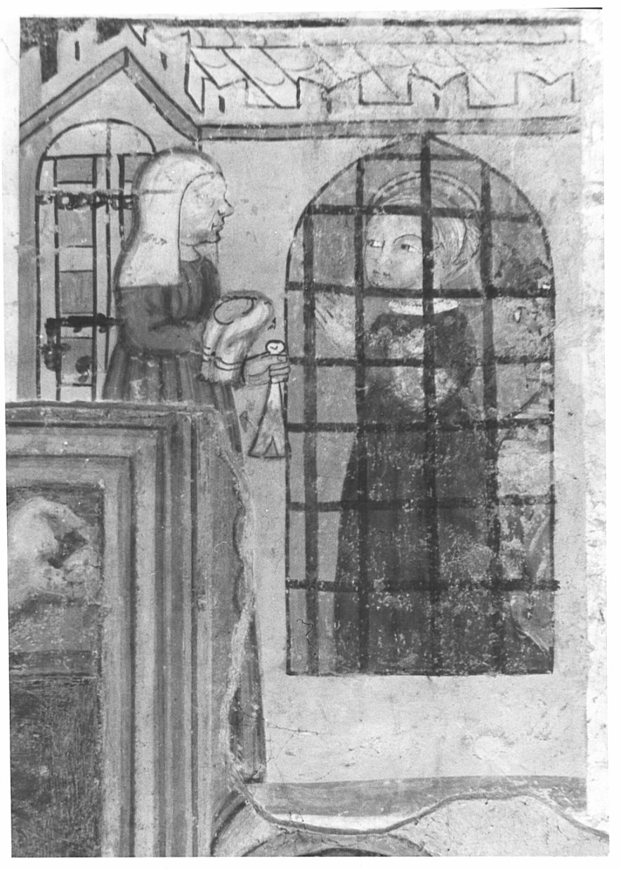 episodio della vita di Santa Margherita (dipinto, elemento d'insieme) - ambito italiano (sec. XV)