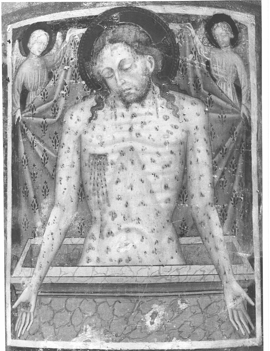 Ecce Homo (dipinto, opera isolata) - ambito lombardo (fine/inizio secc. XIV/ XV)