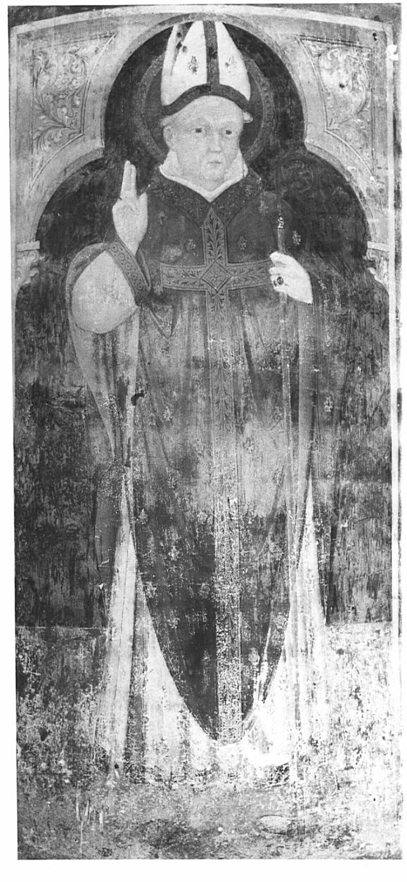 Santo vescovo (dipinto, opera isolata) - ambito italiano (prima metà sec. XV)