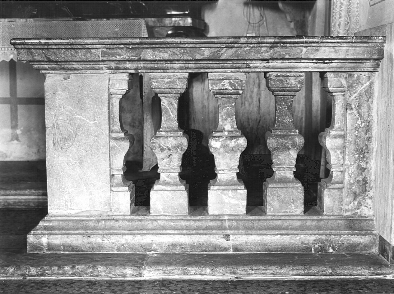balaustrata, opera isolata - bottega lombarda (fine/inizio secc. XVII/ XVIII)