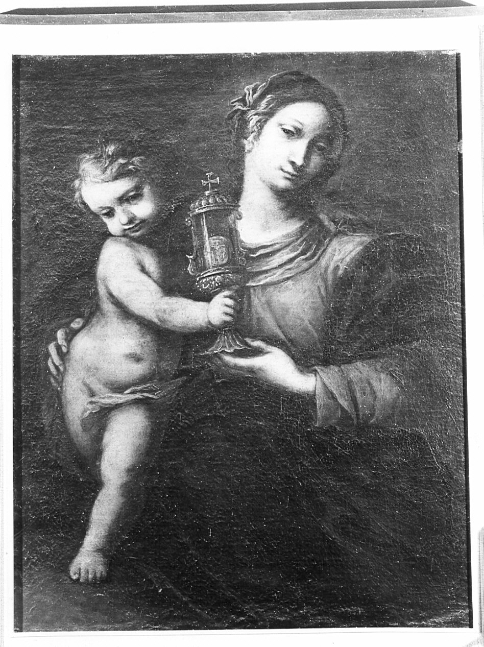 Madonna con Bambino (dipinto, opera isolata) - ambito lombardo (sec. XVII)