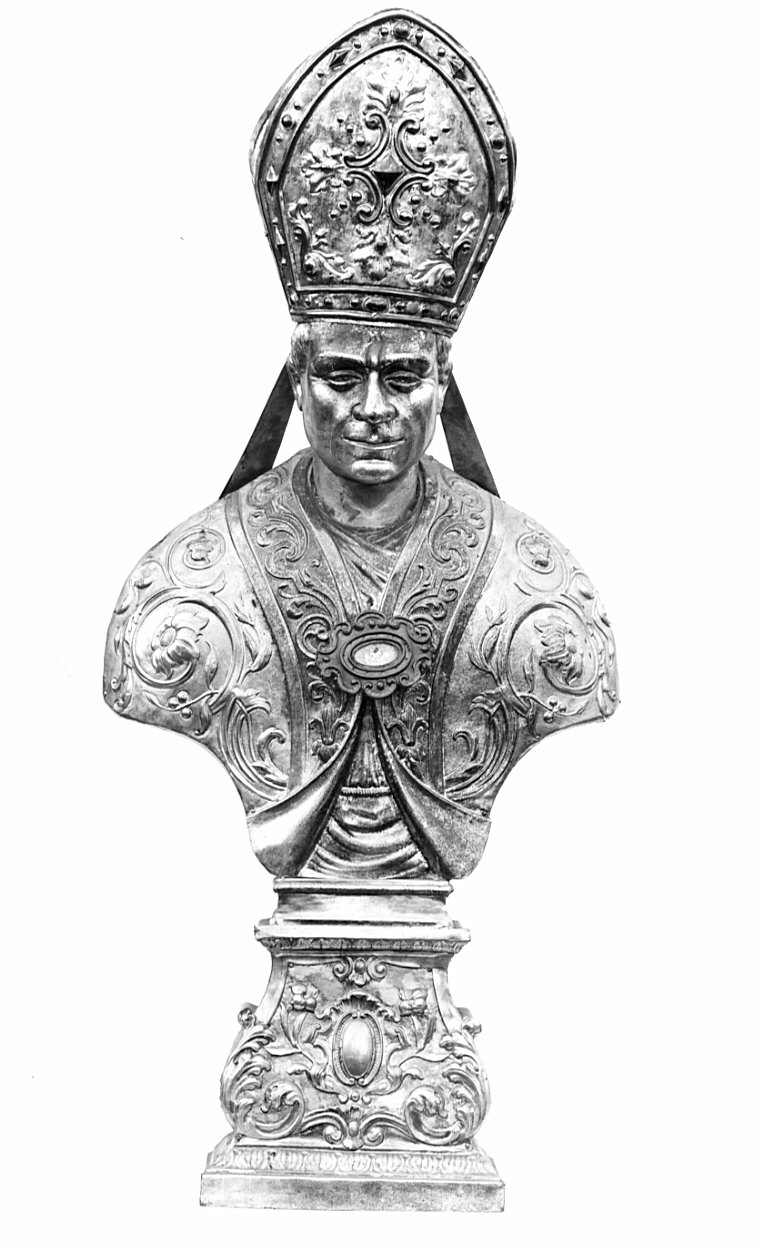 San Carlo Borromeo (reliquiario - a busto, opera isolata) di Milanaccio Giuseppe (sec. XIX)