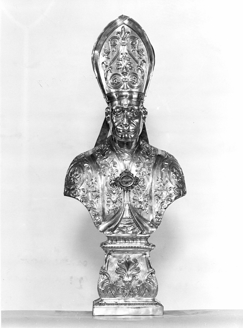 San Carlo Borromeo (reliquiario - a busto, opera isolata) - bottega lombarda (sec. XIX)