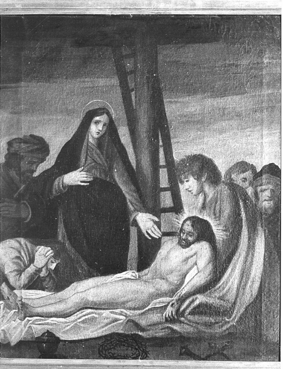 stazione XIII: Gesù deposto dalla croce (Via Crucis, elemento d'insieme) - ambito lombardo (sec. XIX)
