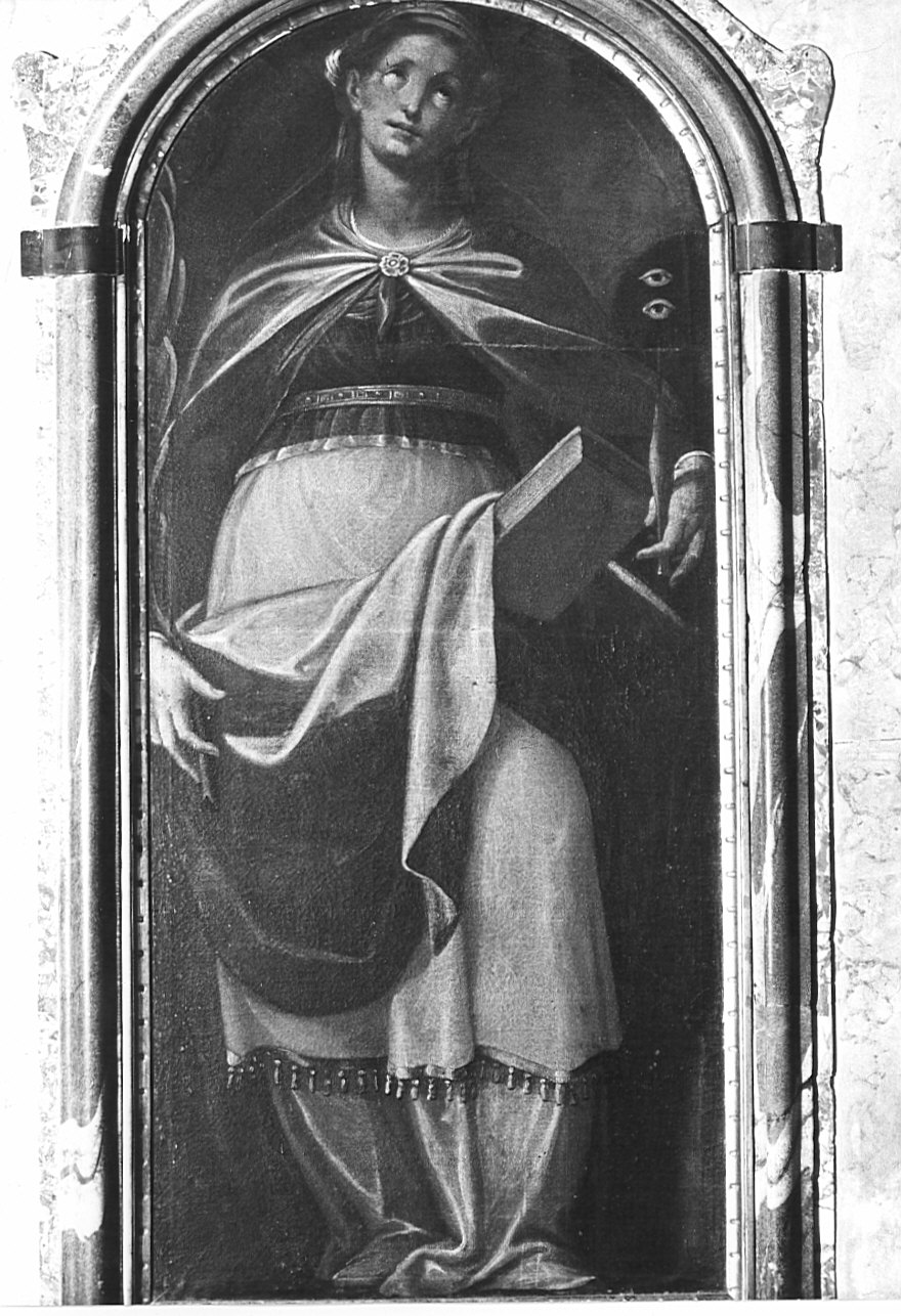 Santa Lucia (dipinto, opera isolata) di Della Rovere Giovanni Mauro detto Fiammenghino (cerchia) (sec. XVII)