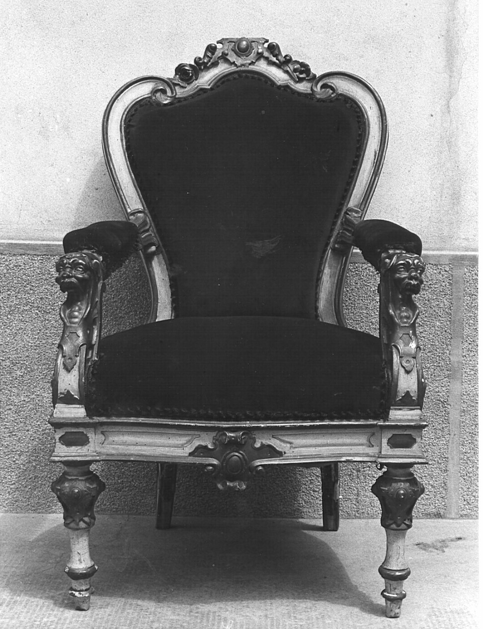 poltrona, opera isolata - bottega lombarda (sec. XIX)