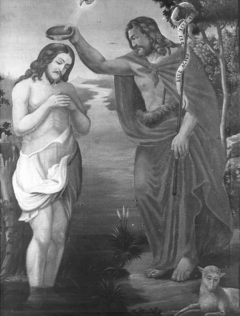 battesimo di Cristo (dipinto, opera isolata) - ambito lombardo (sec. XIX)