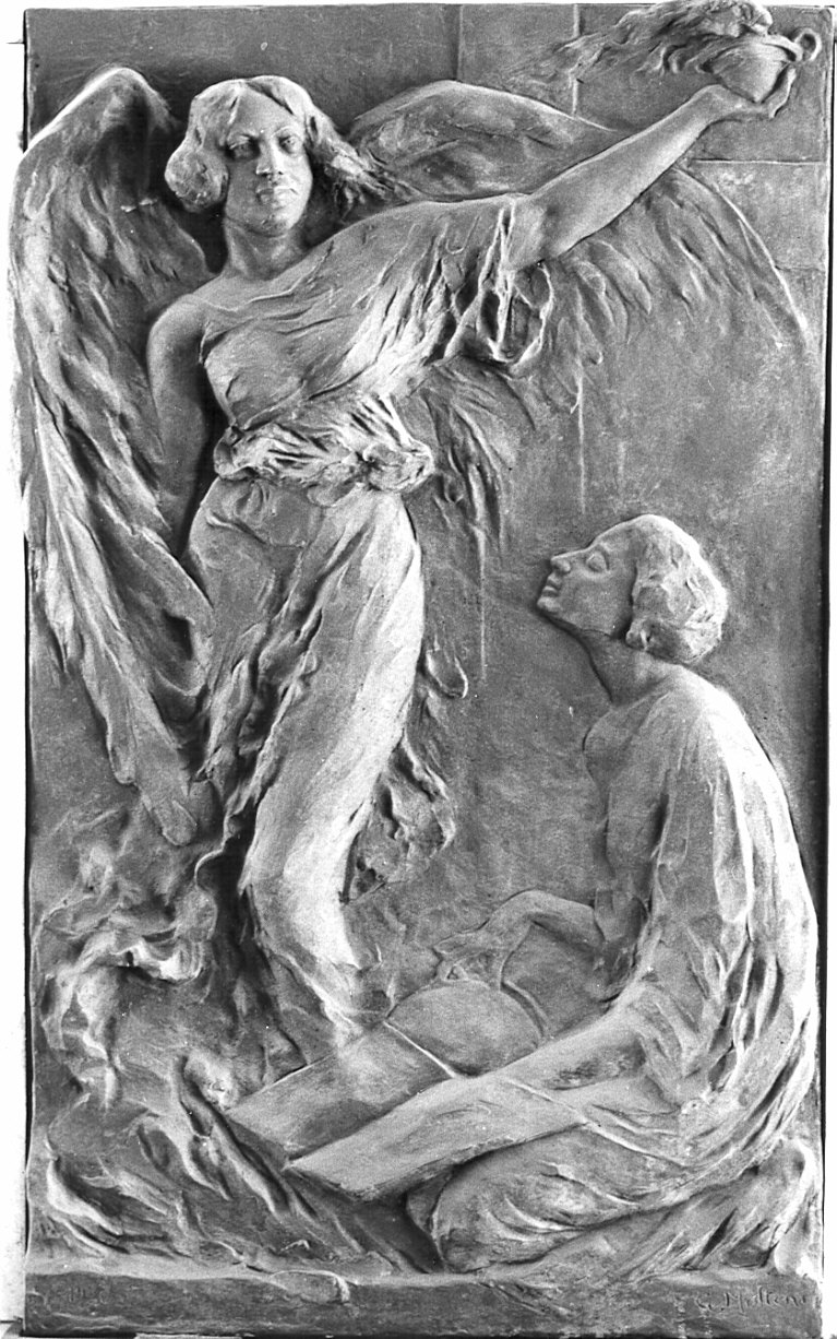 figura allegorica femminile (rilievo, opera isolata) di Molteni Giovanni (sec. XX)