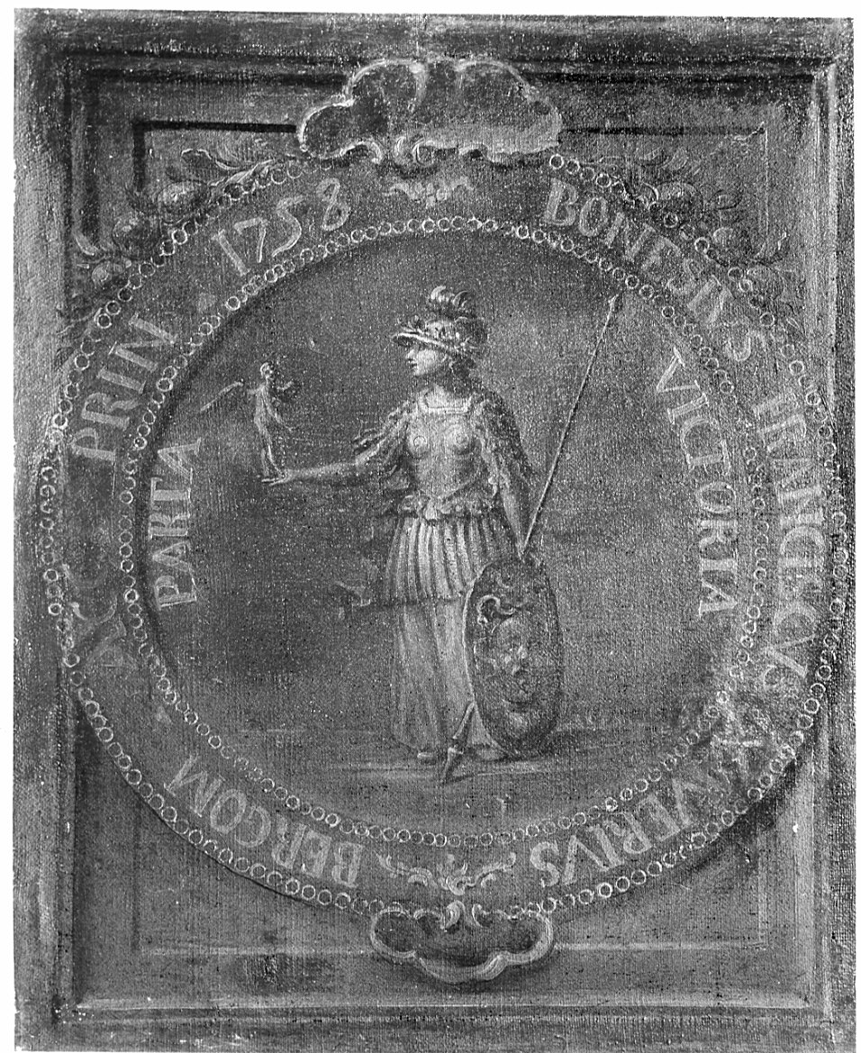 Minerva trasforma i capelli di Medusa in serpenti (dipinto, opera isolata) - ambito lombardo (sec. XVIII)