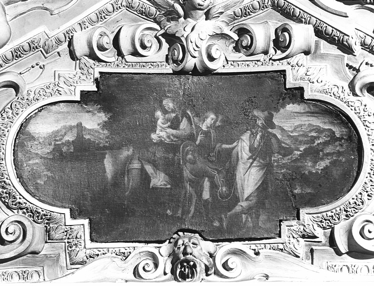 fuga in Egitto (dipinto, elemento d'insieme) - ambito lombardo (seconda metà sec. XVII)