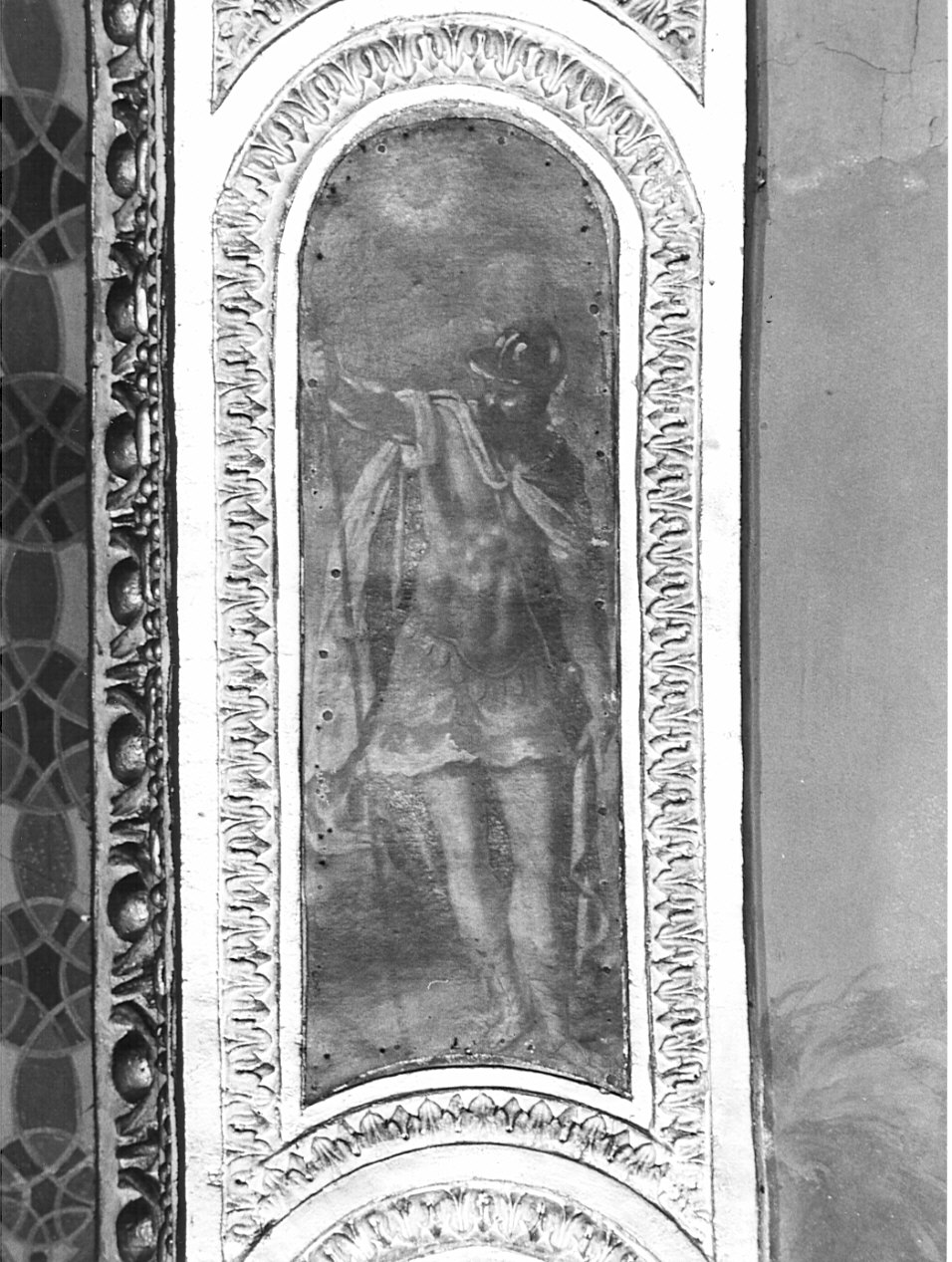 guerriero (dipinto, elemento d'insieme) - ambito lombardo (sec. XVII)