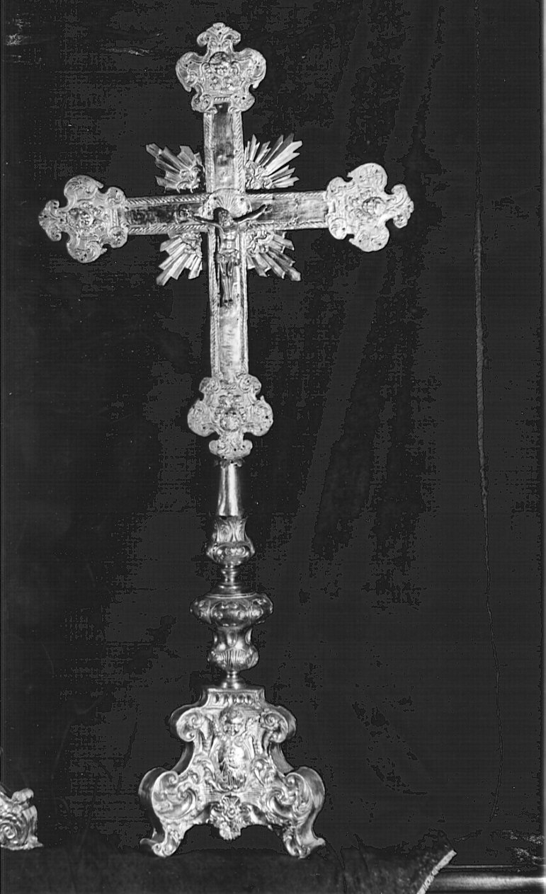 croce d'altare, opera isolata - bottega lombarda (sec. XVIII)