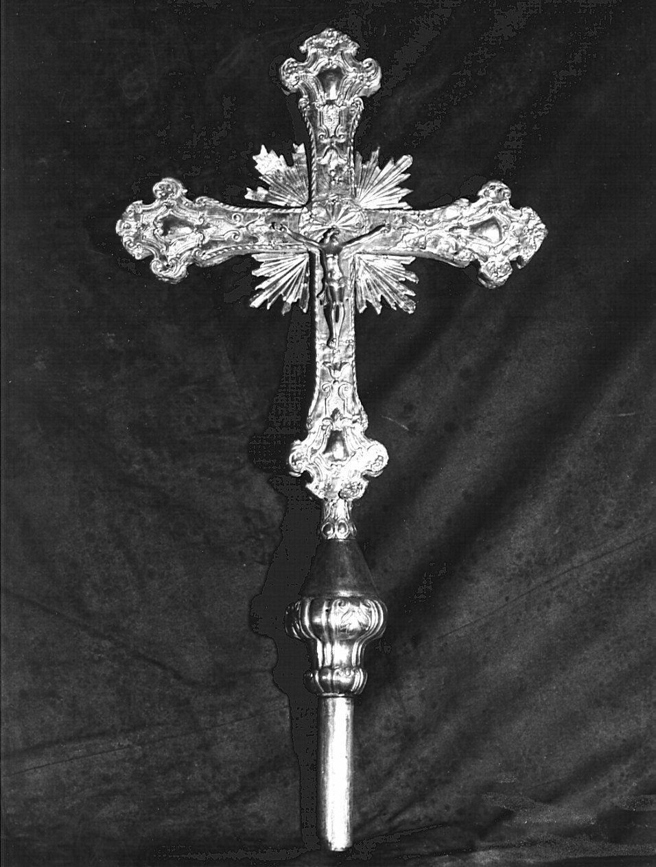 croce processionale, opera isolata - bottega lombarda (sec. XVIII)