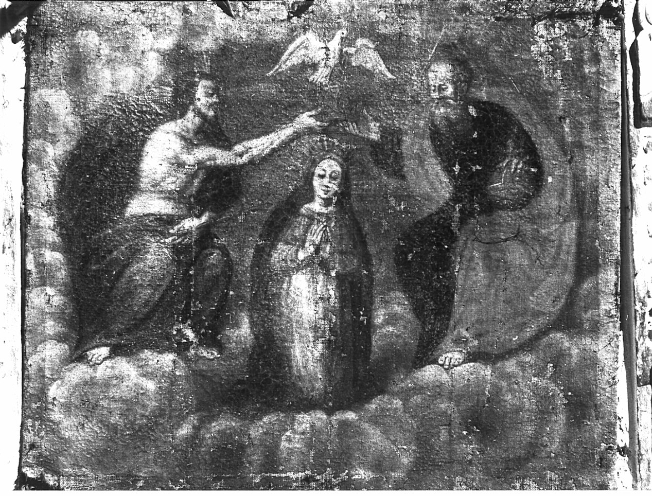 incoronazione di Maria Vergine (dipinto, elemento d'insieme) - ambito lombardo (seconda metà sec. XVII)