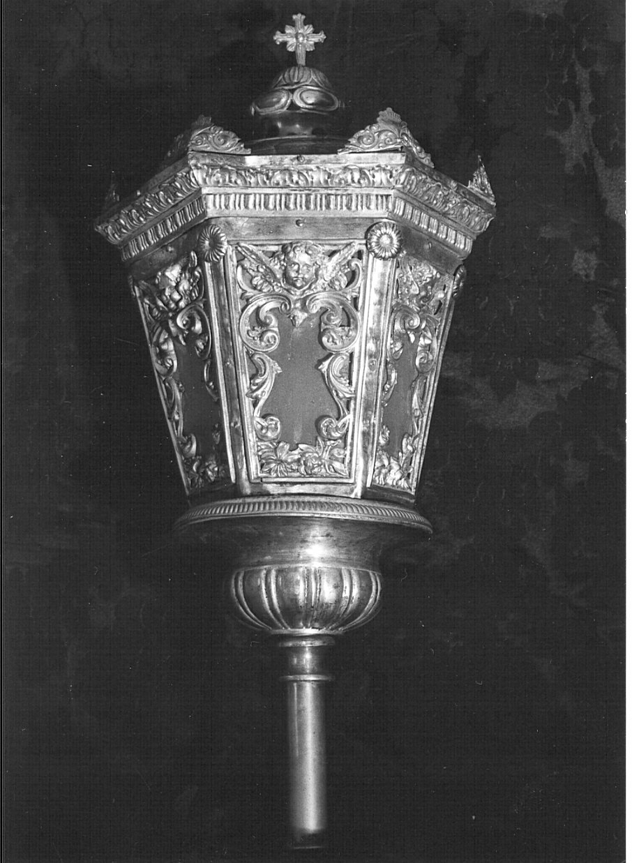 lanterna - portatile, opera isolata - bottega lombarda (fine/inizio secc. XIX/ XX)