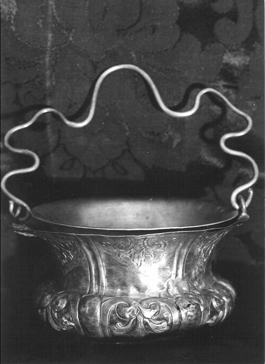 secchiello per l'acqua benedetta, opera isolata - bottega lombarda (sec. XVIII)