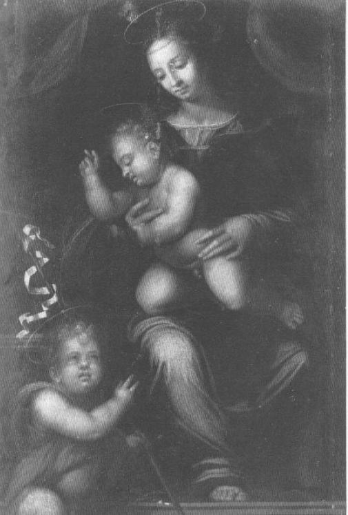 Madonna con il Bambino e San Giovannino, Madonna con Bambino e San Giovannino (dipinto, opera isolata) di Sogliani Giovanni Antonio (maniera) (sec. XVI)