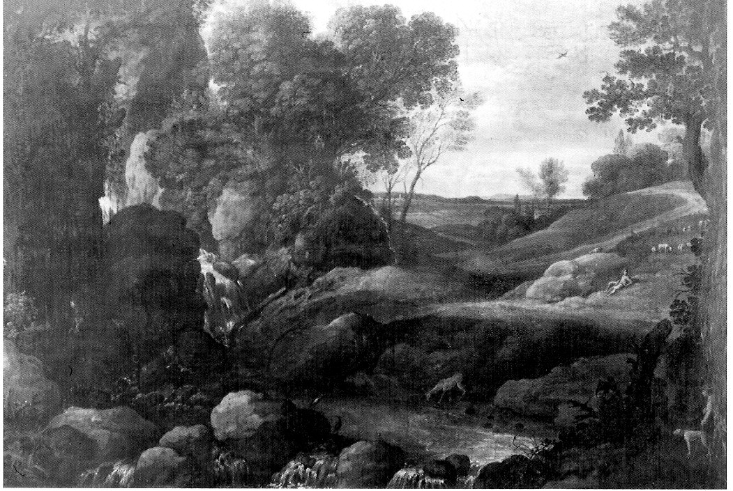 Paesaggio con cascatelle, paesaggio con cascata (dipinto, opera isolata) di Bril Paul (sec. XVI)