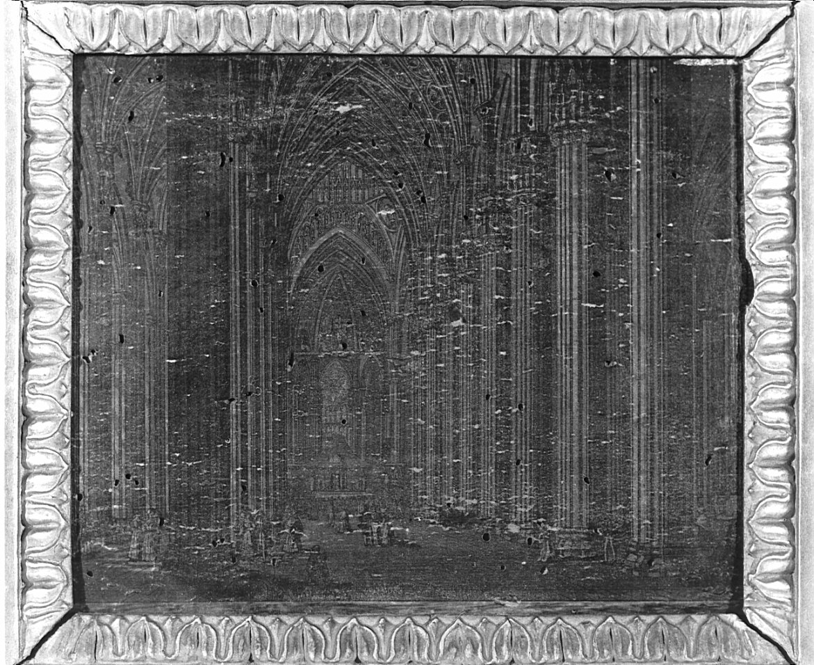 interno del Duomo di Milano (stampa) di Uboldo Ambrogio (sec. XIX)