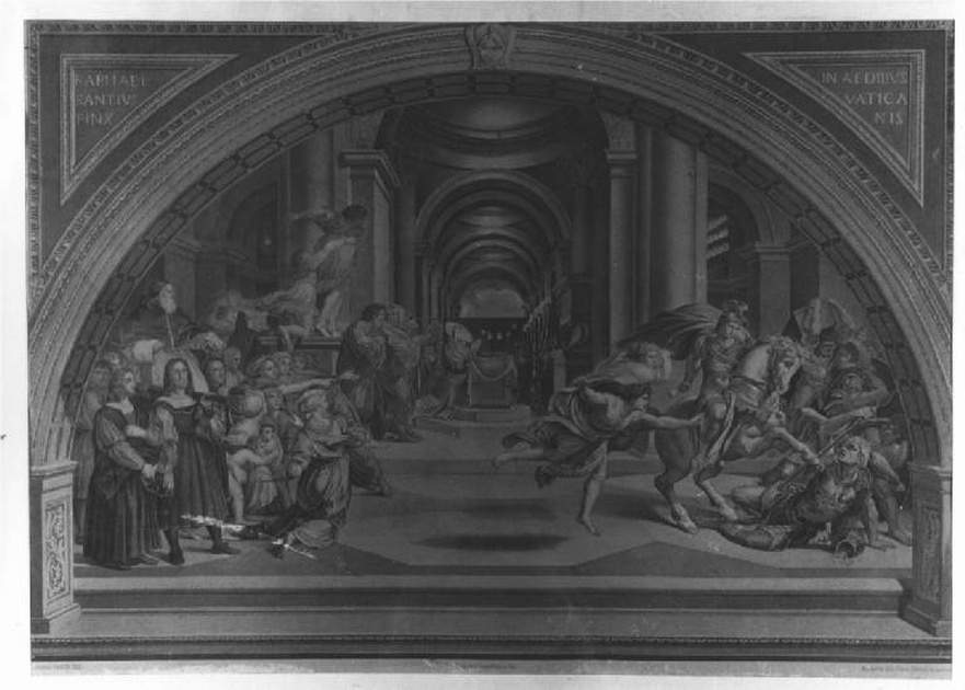 cacciata di Eliodoro dal tempio (stampa) di Volpato Giovanni (sec. XIX)
