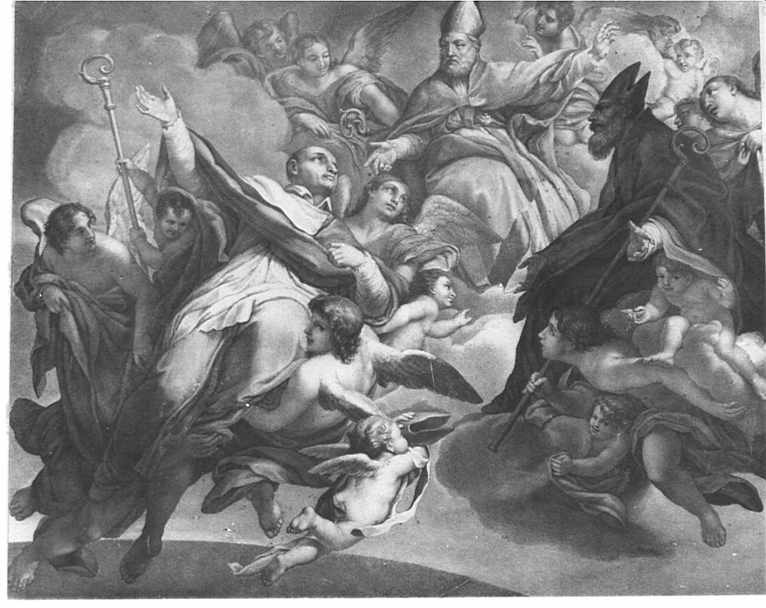 gloria di San Carlo Borromeo (stampa) di Focosi Roberto (sec. XIX)