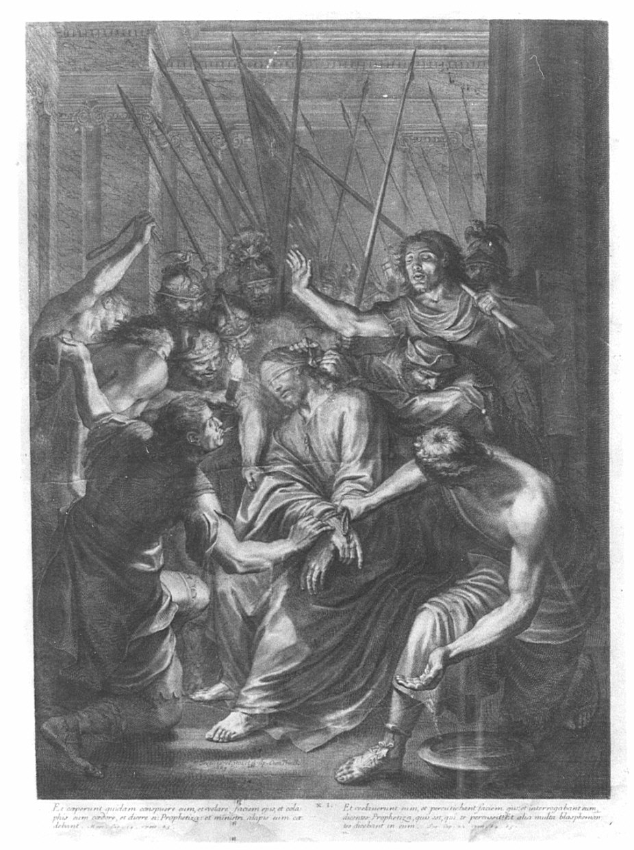 Cristo deriso (stampa, elemento d'insieme) di Huret Gregoire (sec. XVII)